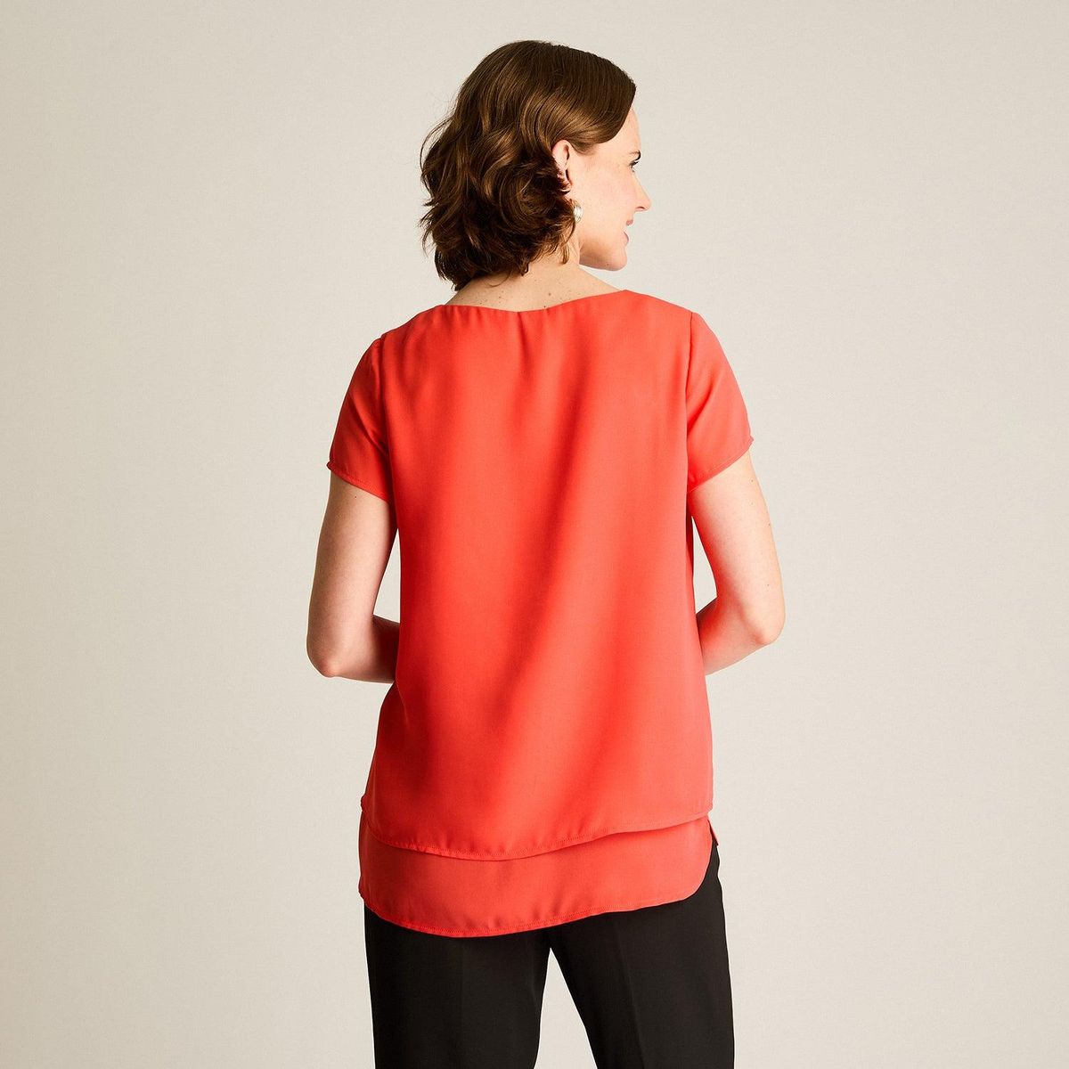 LORENZO DI PONTTI - Blusa Manga Corta Mujer Coral
