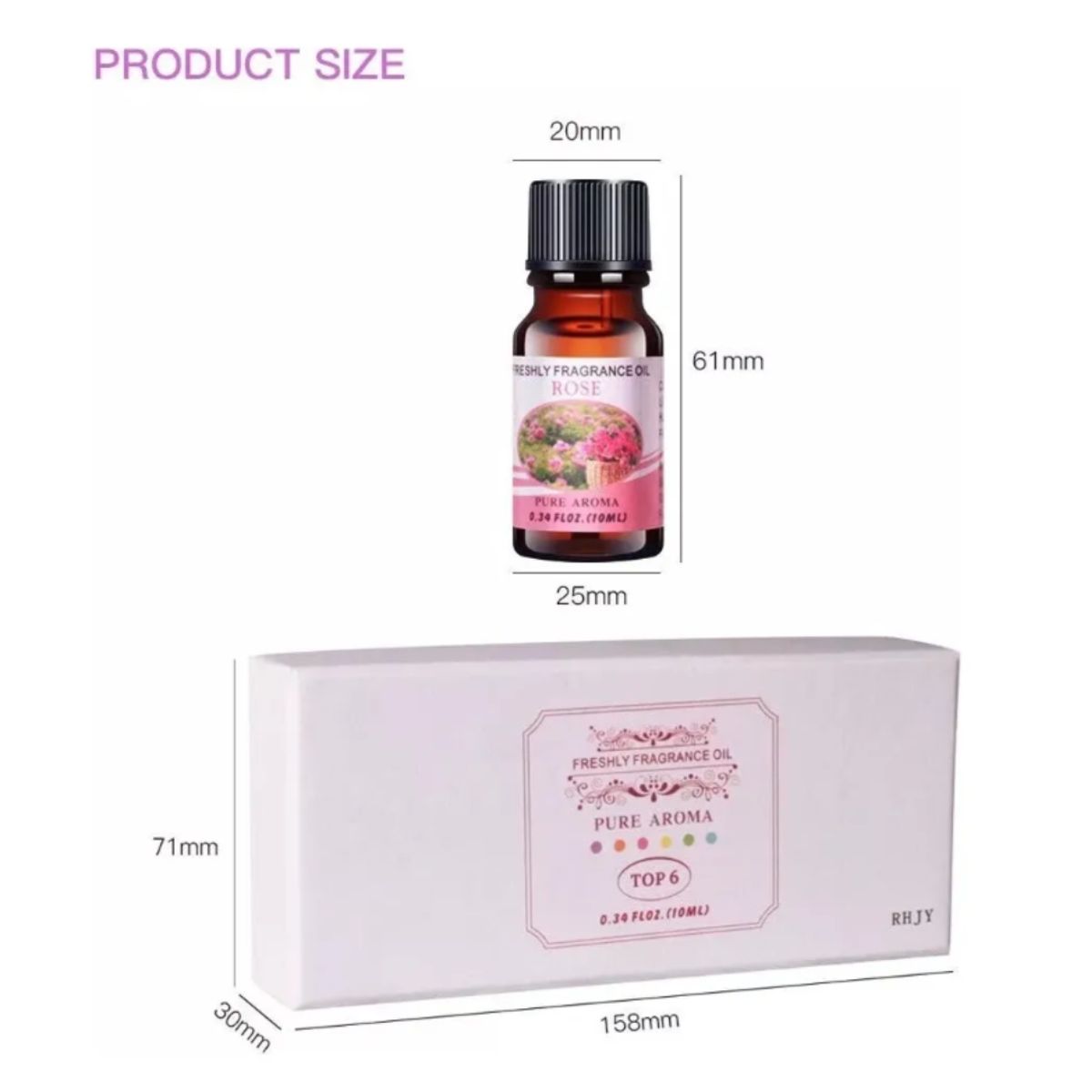 GENERICO - Pack 6 Aceites Aromáticos Esencia Para Difusor Humificador