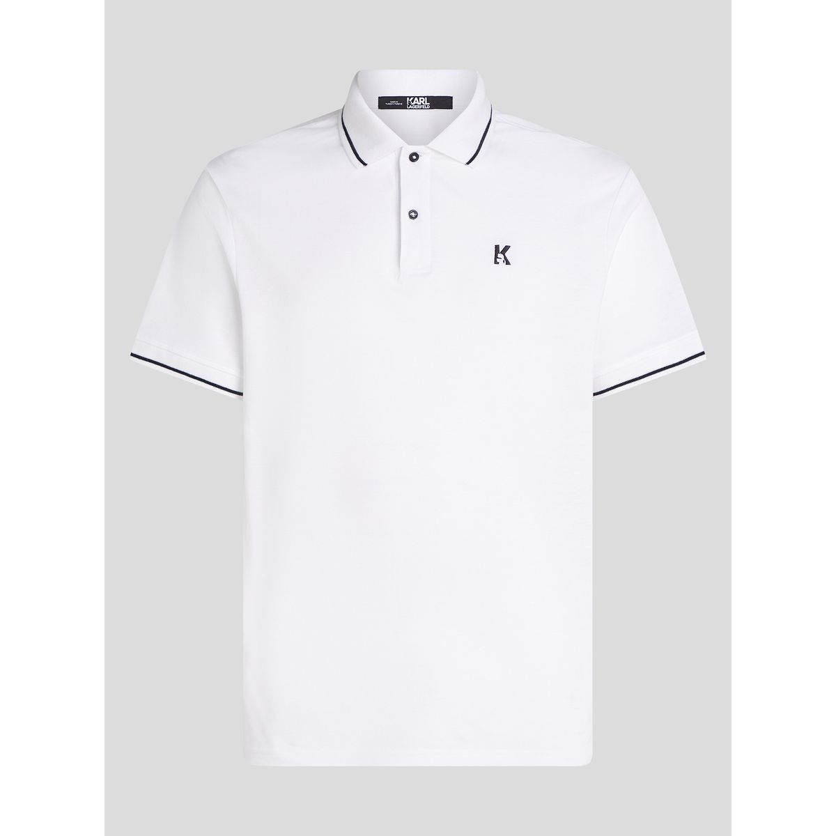 KARL LAGERFELD - Polo con  ribetes en contraste