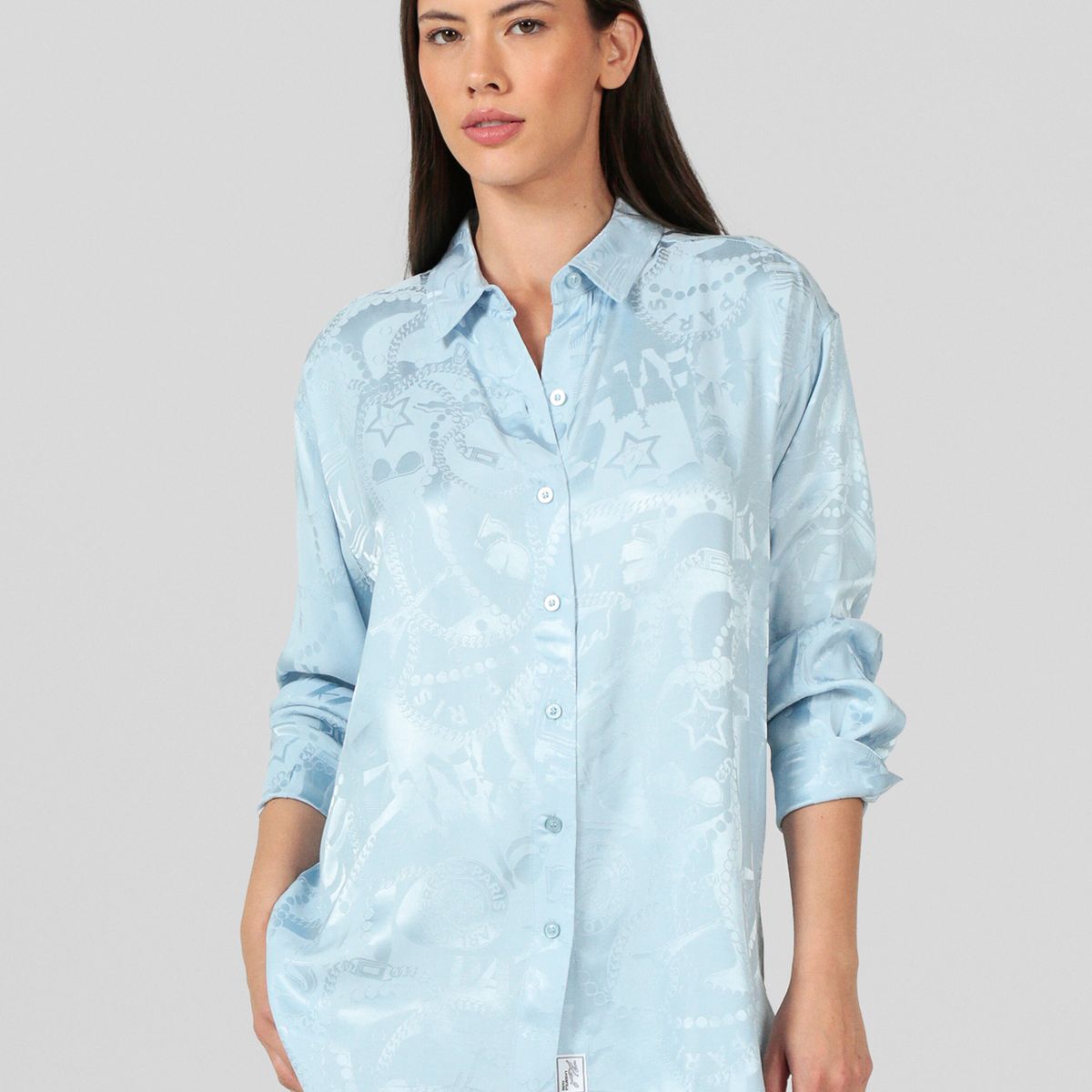 KARL LAGERFELD - Camisa oversize con logotipo
