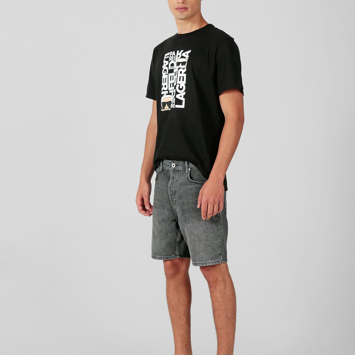 KARL LAGERFELD - Short relaxed denim