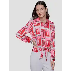 KARL LAGERFELD - Camisa estampada con lazo Multicolor