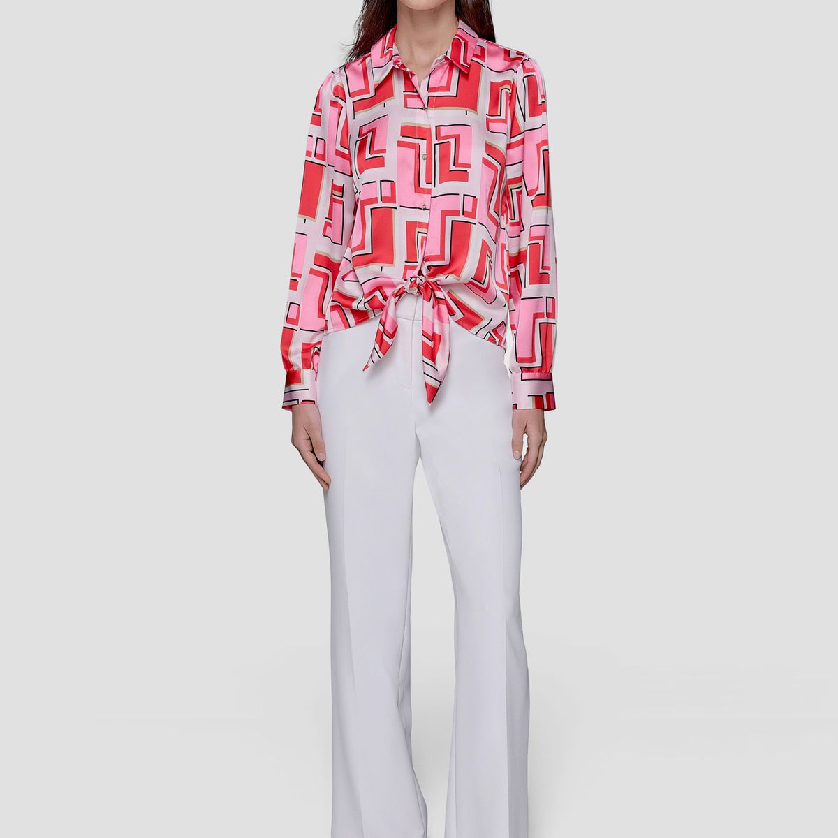 KARL LAGERFELD - Camisa estampada con lazo