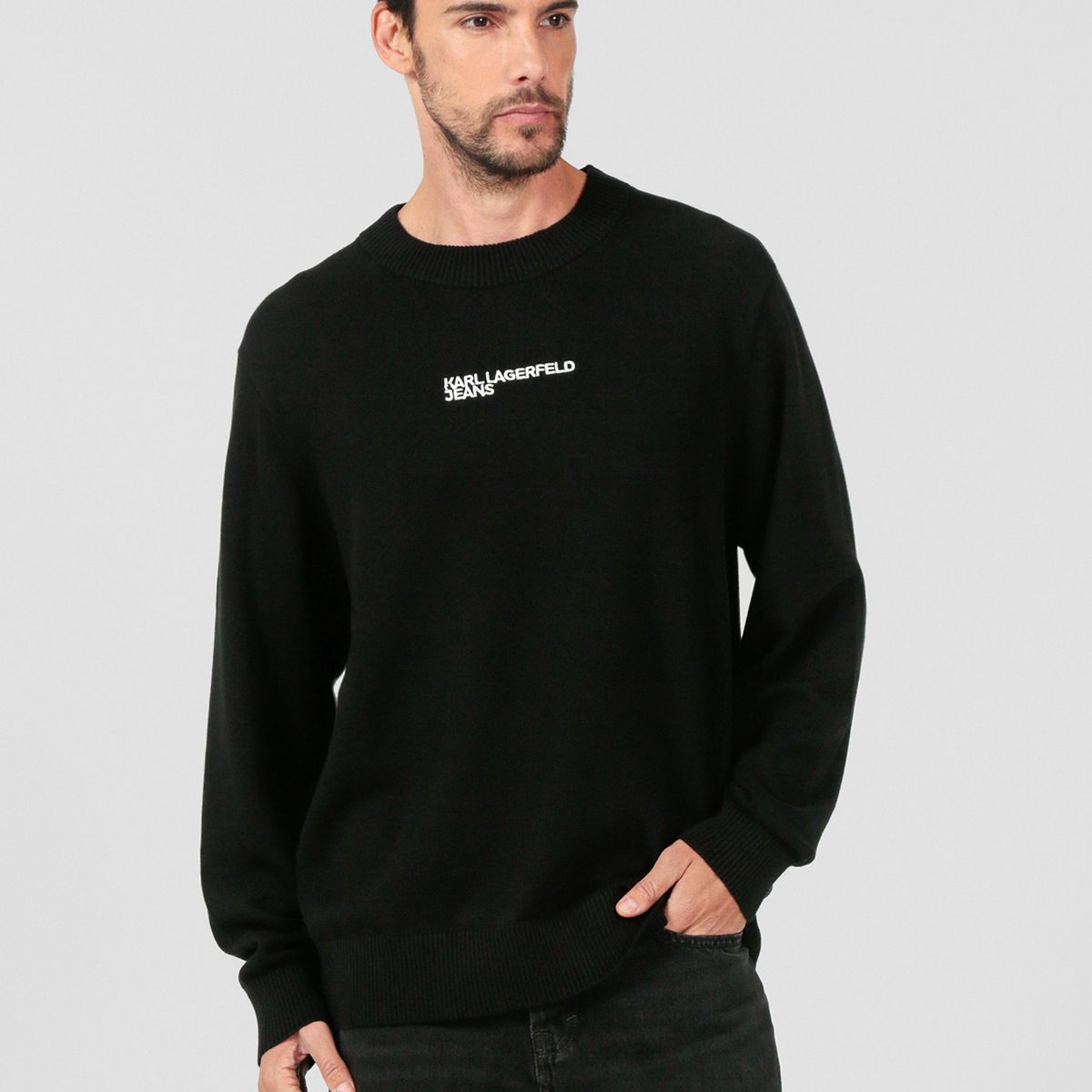 KARL LAGERFELD - Sweater con logotipo bordado