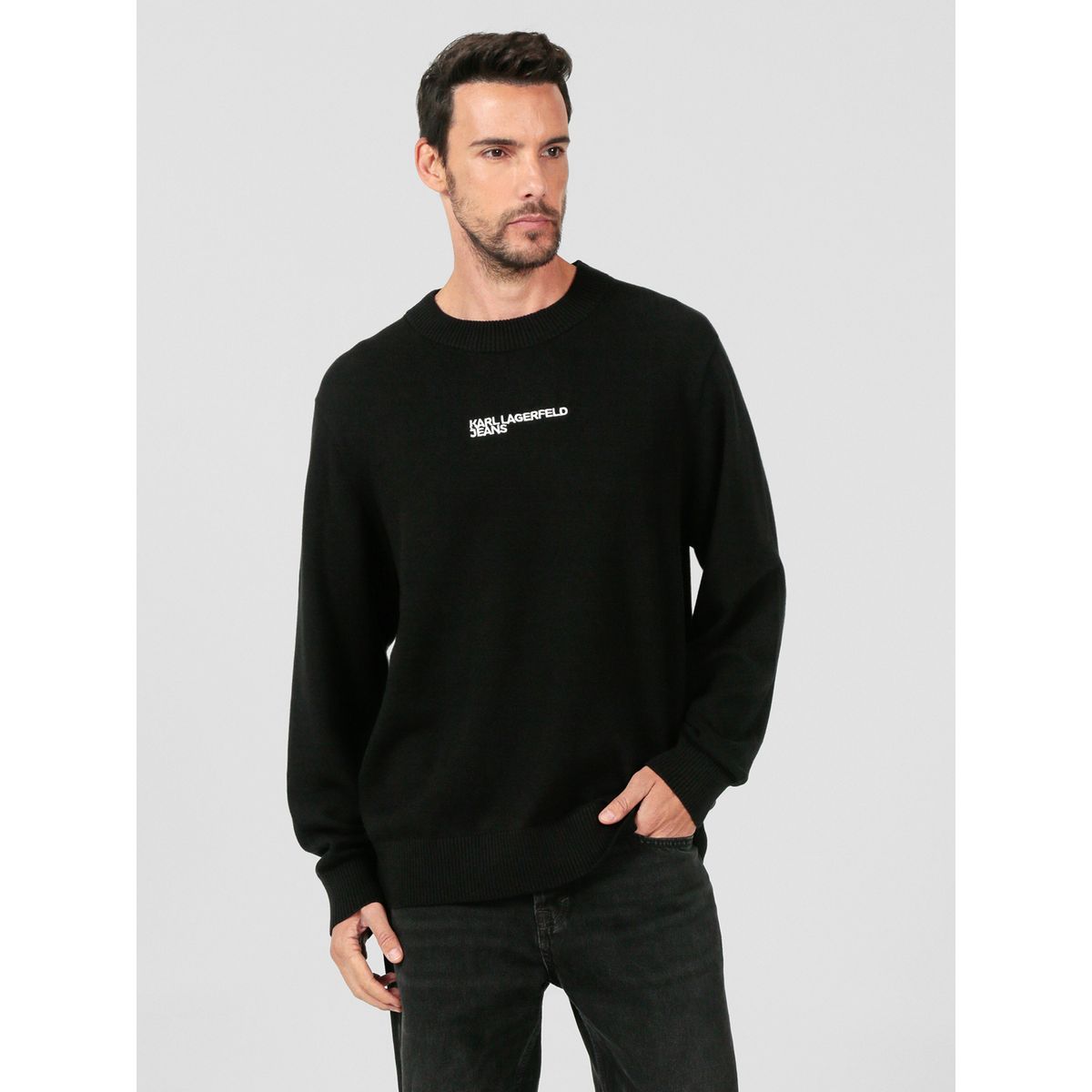 KARL LAGERFELD - Sweater con logotipo bordado