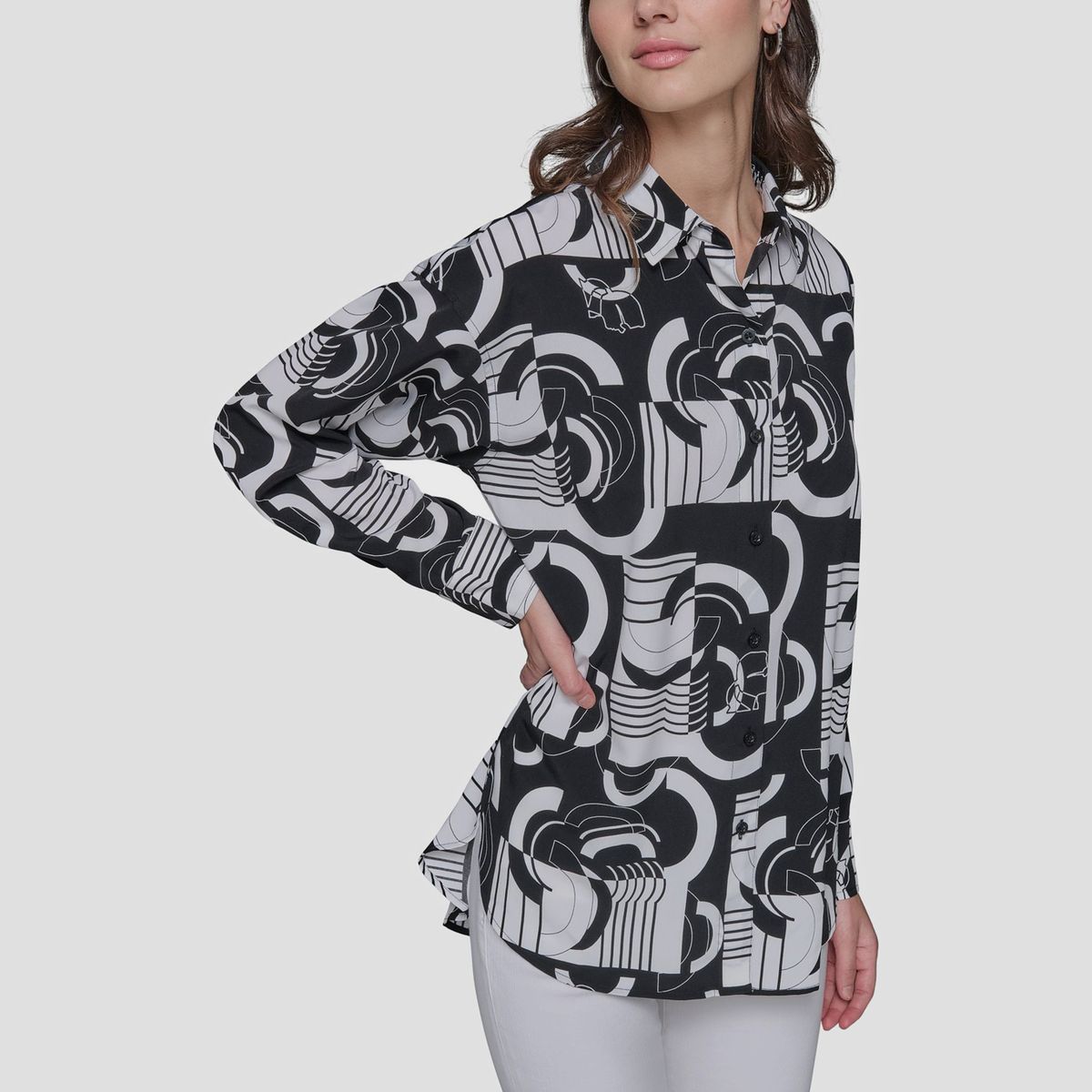 KARL LAGERFELD - Blusa utility con estampado
