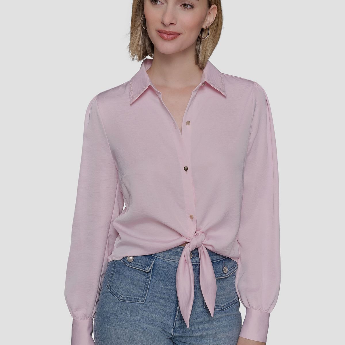 KARL LAGERFELD - Blusa con lazo delantero