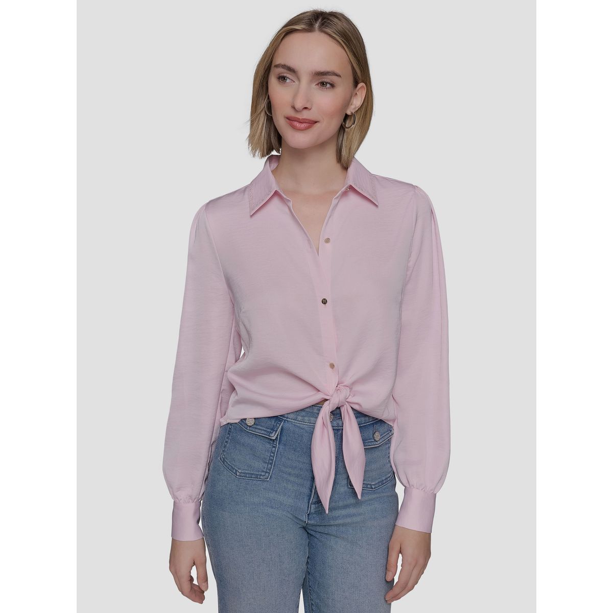 KARL LAGERFELD - Blusa con lazo delantero