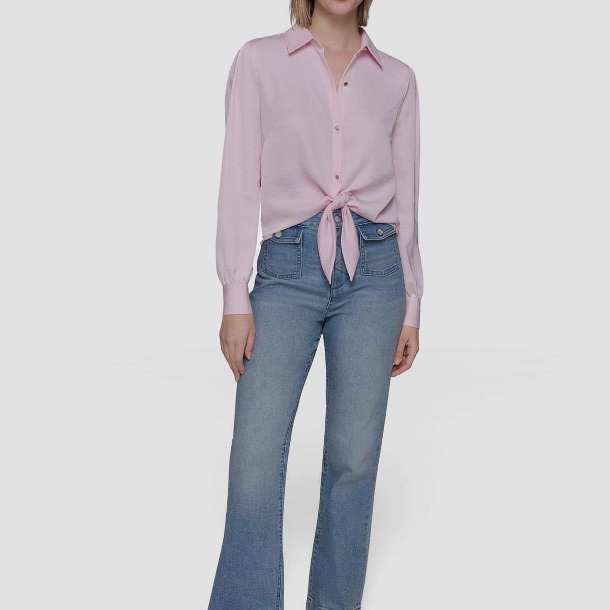 KARL LAGERFELD - Blusa con lazo delantero