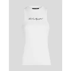 KARL LAGERFELD - Polera essential acanalada sin mangas