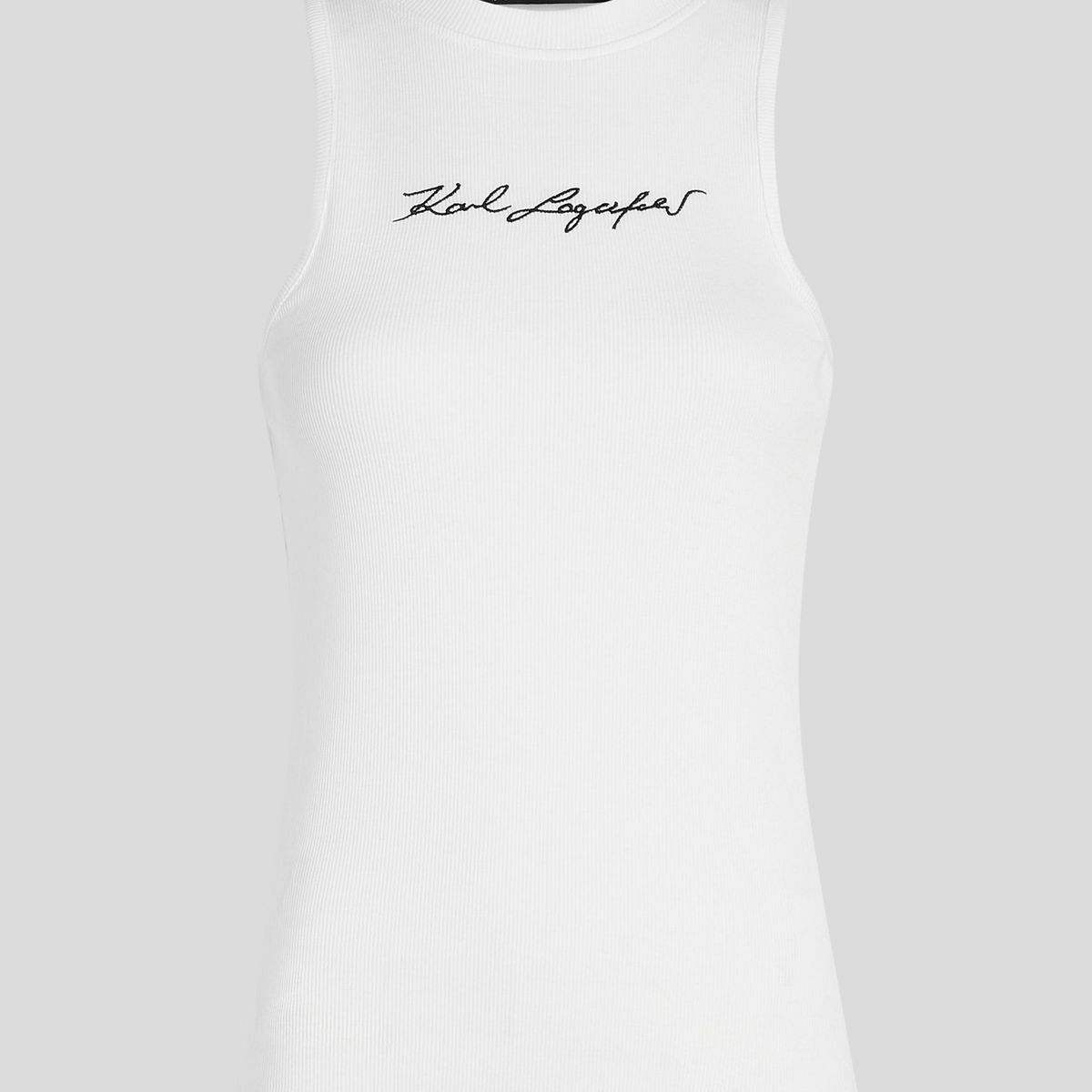 KARL LAGERFELD - Polera essential acanalada sin mangas