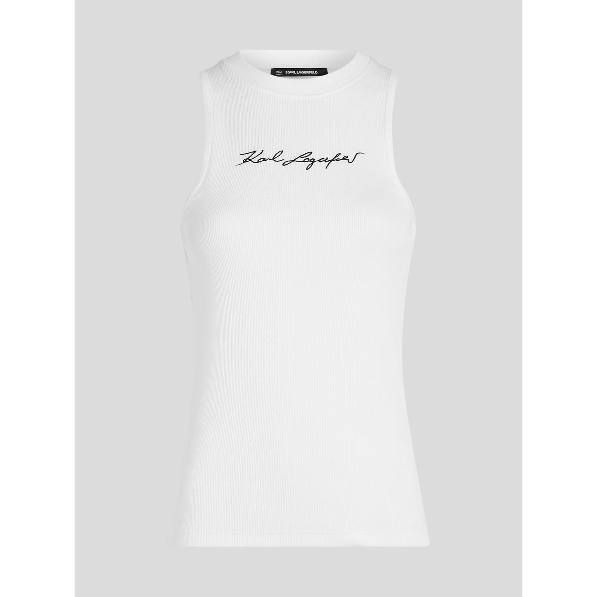 KARL LAGERFELD - Polera essential acanalada sin mangas