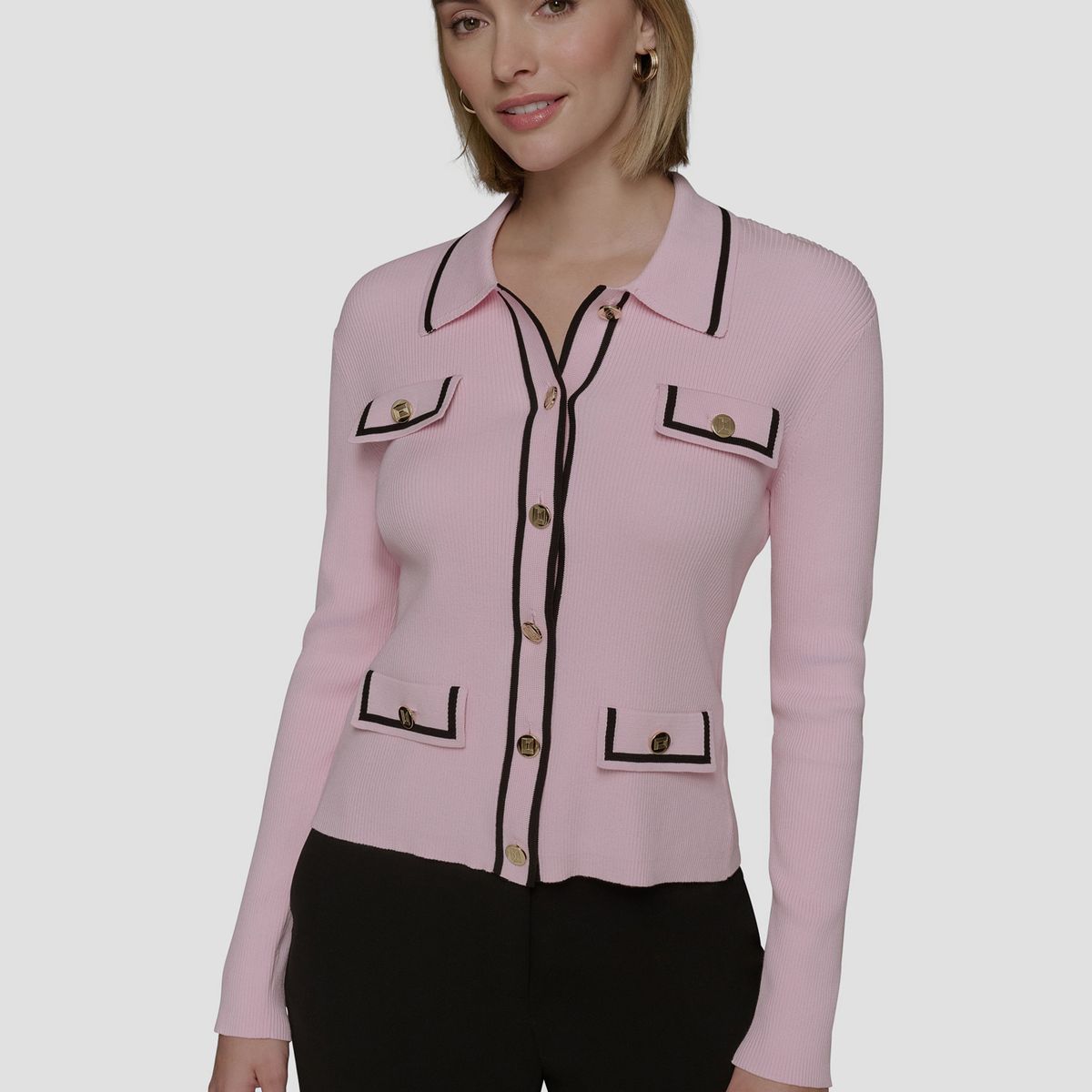 KARL LAGERFELD - Cárdigan con ribetes en contraste