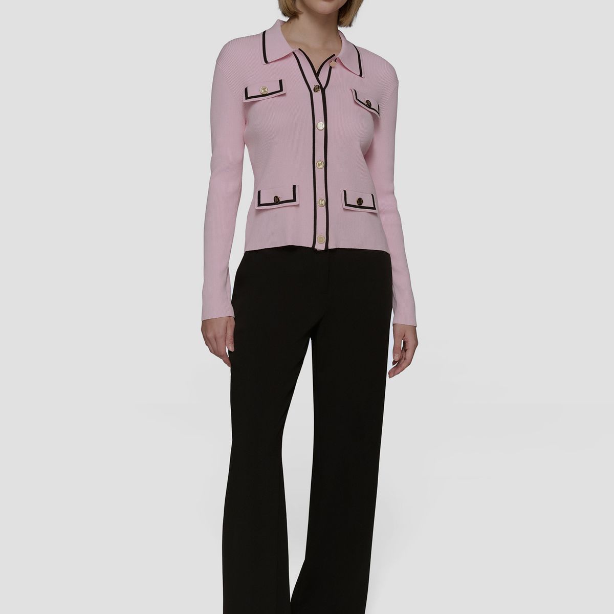 KARL LAGERFELD - Cárdigan con ribetes en contraste