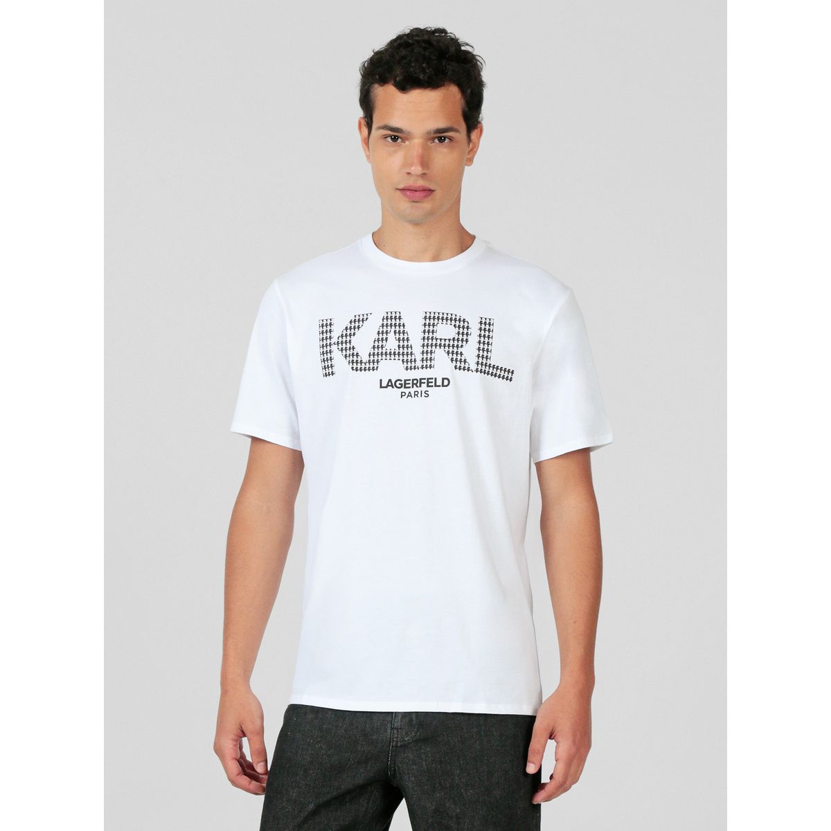 KARL LAGERFELD - Polera con estampado color block