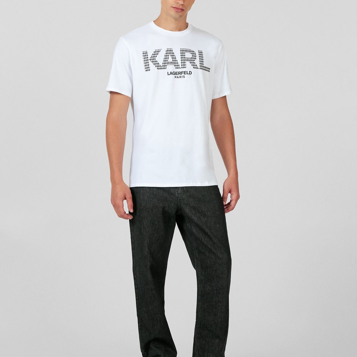 KARL LAGERFELD - Polera con estampado color block