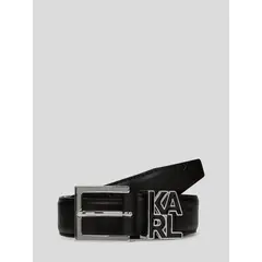 KARL LAGERFELD - Cinturón con hebilla cuadrada y logotipo de KARL