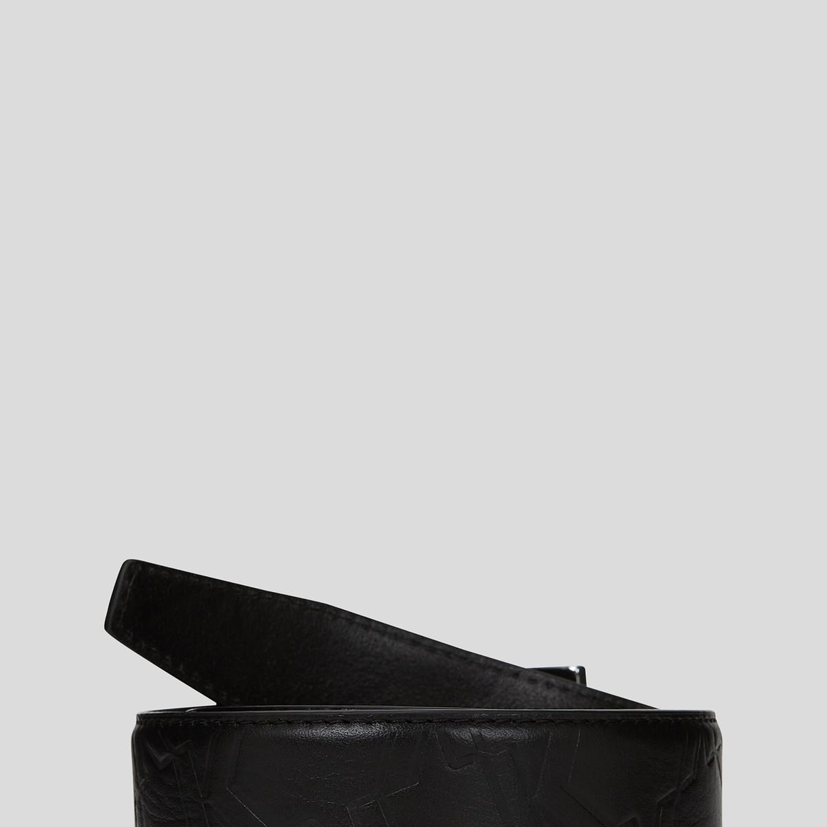 KARL LAGERFELD - Cinturón con hebilla cuadrada y logotipo de KARL