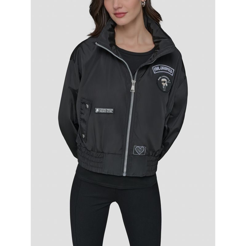 KARL LAGERFELD - Chaqueta bomber con parches distintivos