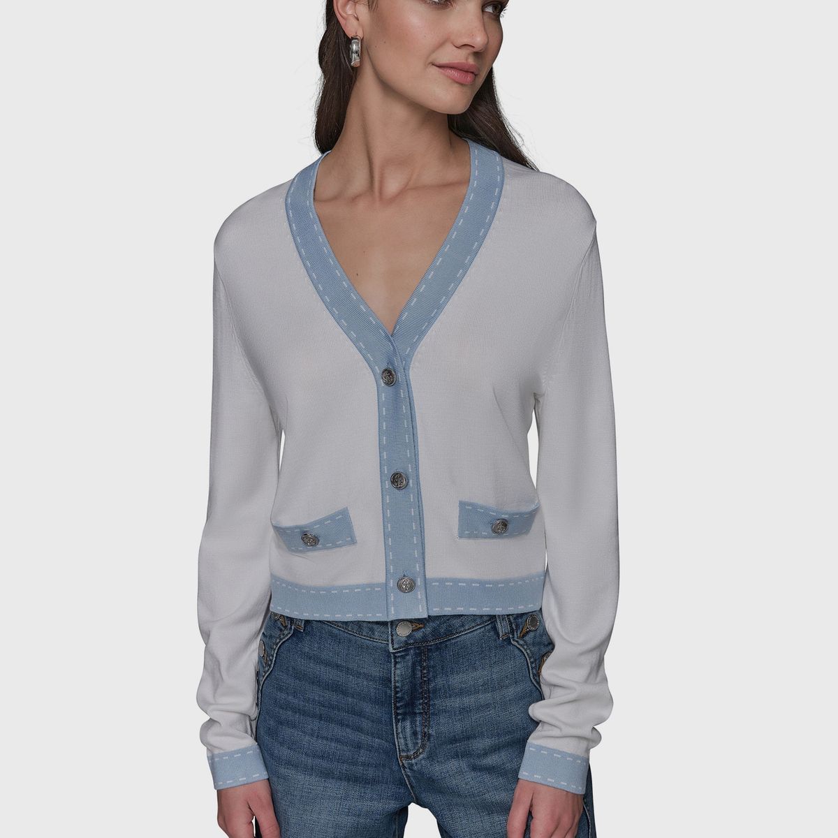 KARL LAGERFELD - Sweater con escote en V