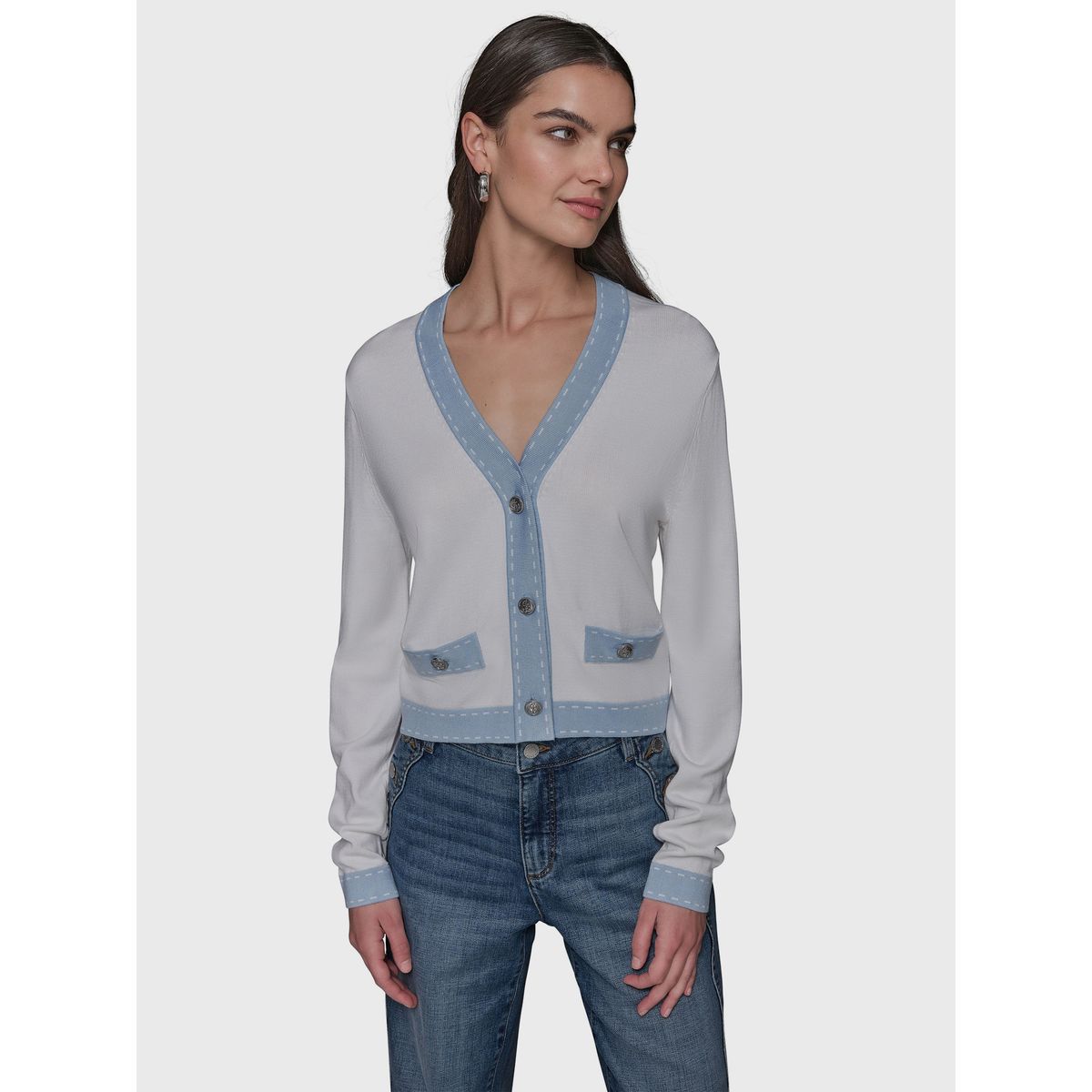 KARL LAGERFELD - Sweater con escote en V