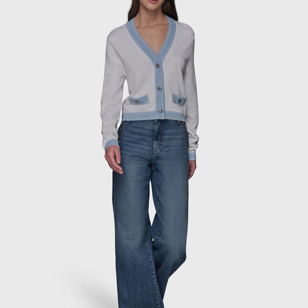 KARL LAGERFELD - Sweater con escote en V