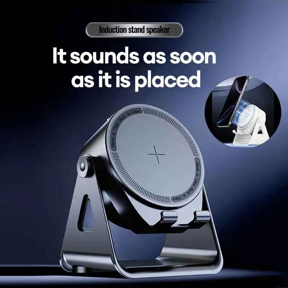 GENERICO - Altavoz Bluetooth Con Inducción Automática Altavoz 360°