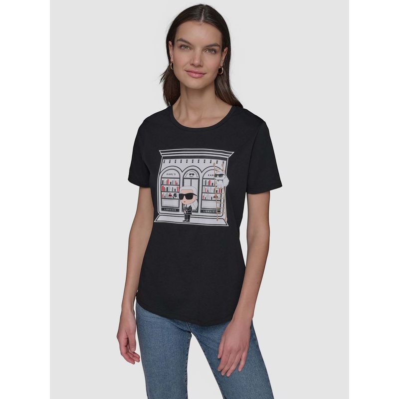 KARL LAGERFELD - Polera con estampado de emoji Karl