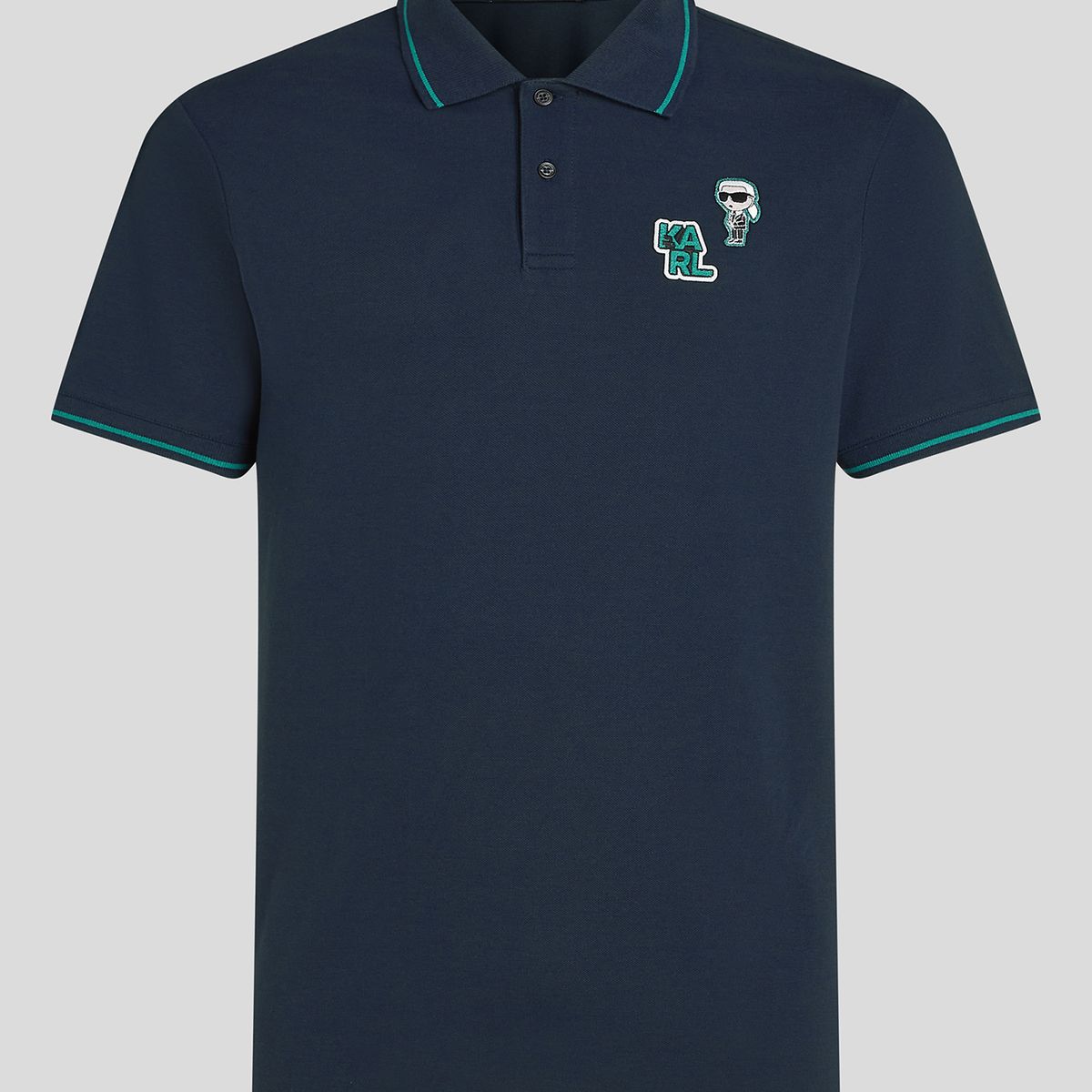 KARL LAGERFELD - Polo con parche IKON