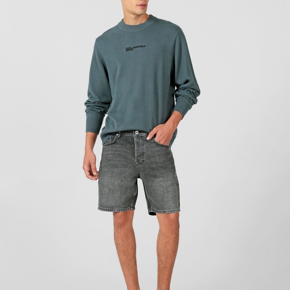 KARL LAGERFELD - Sweater con logotipo bordado