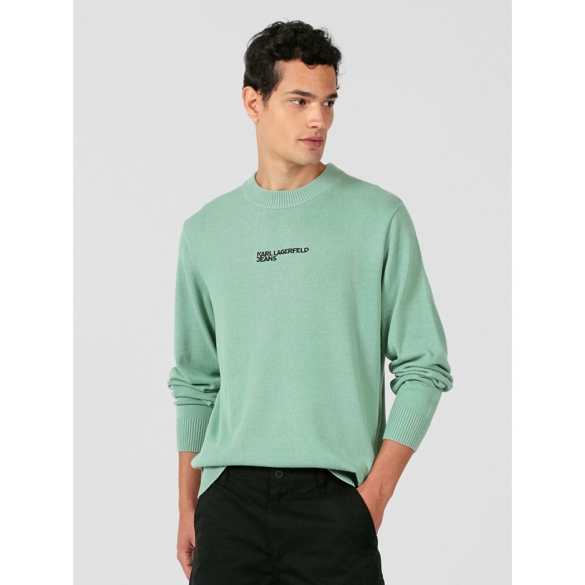 KARL LAGERFELD - Sweater con logotipo bordado