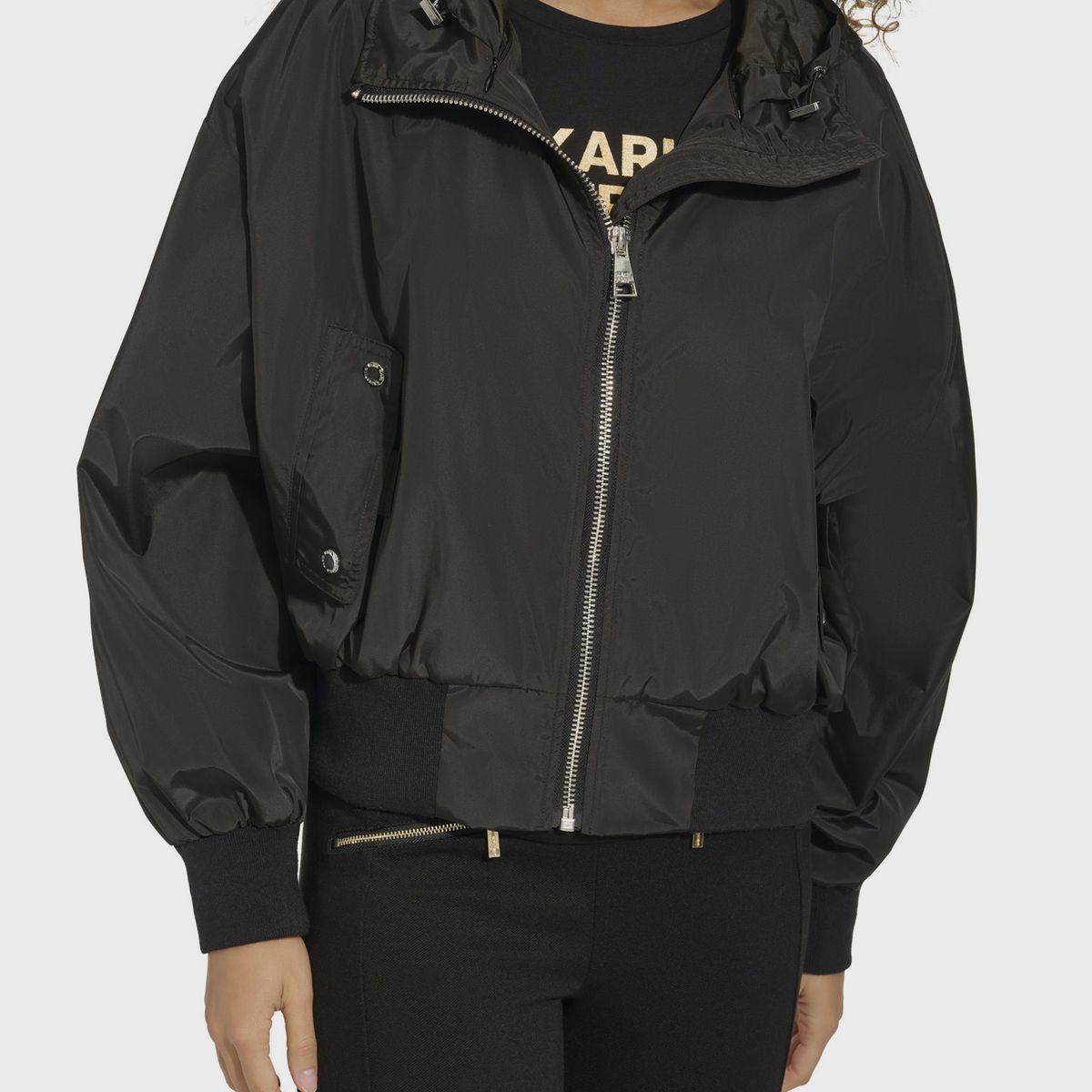 KARL LAGERFELD - Chaqueta bomber y cuello con logo