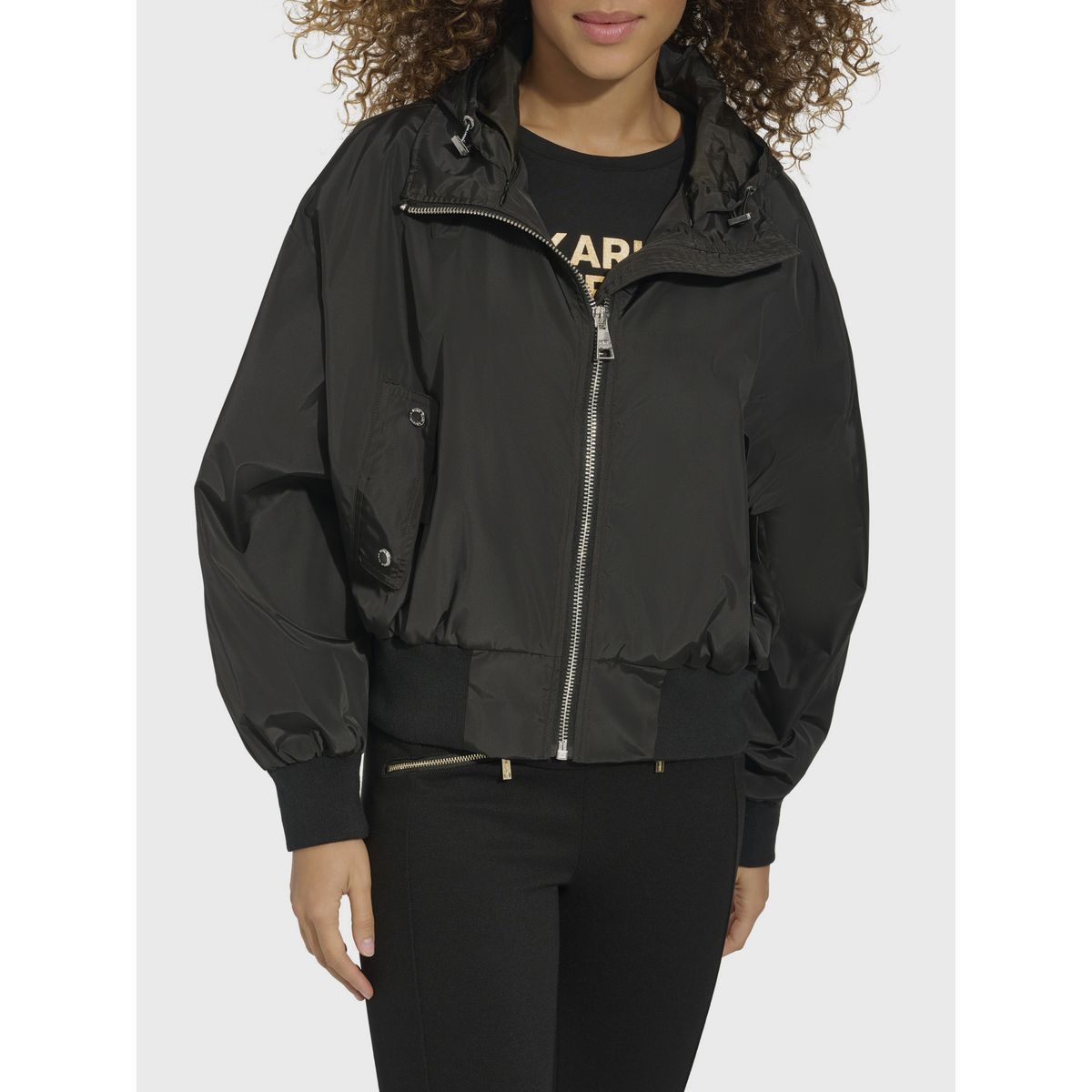 KARL LAGERFELD - Chaqueta bomber y cuello con logo