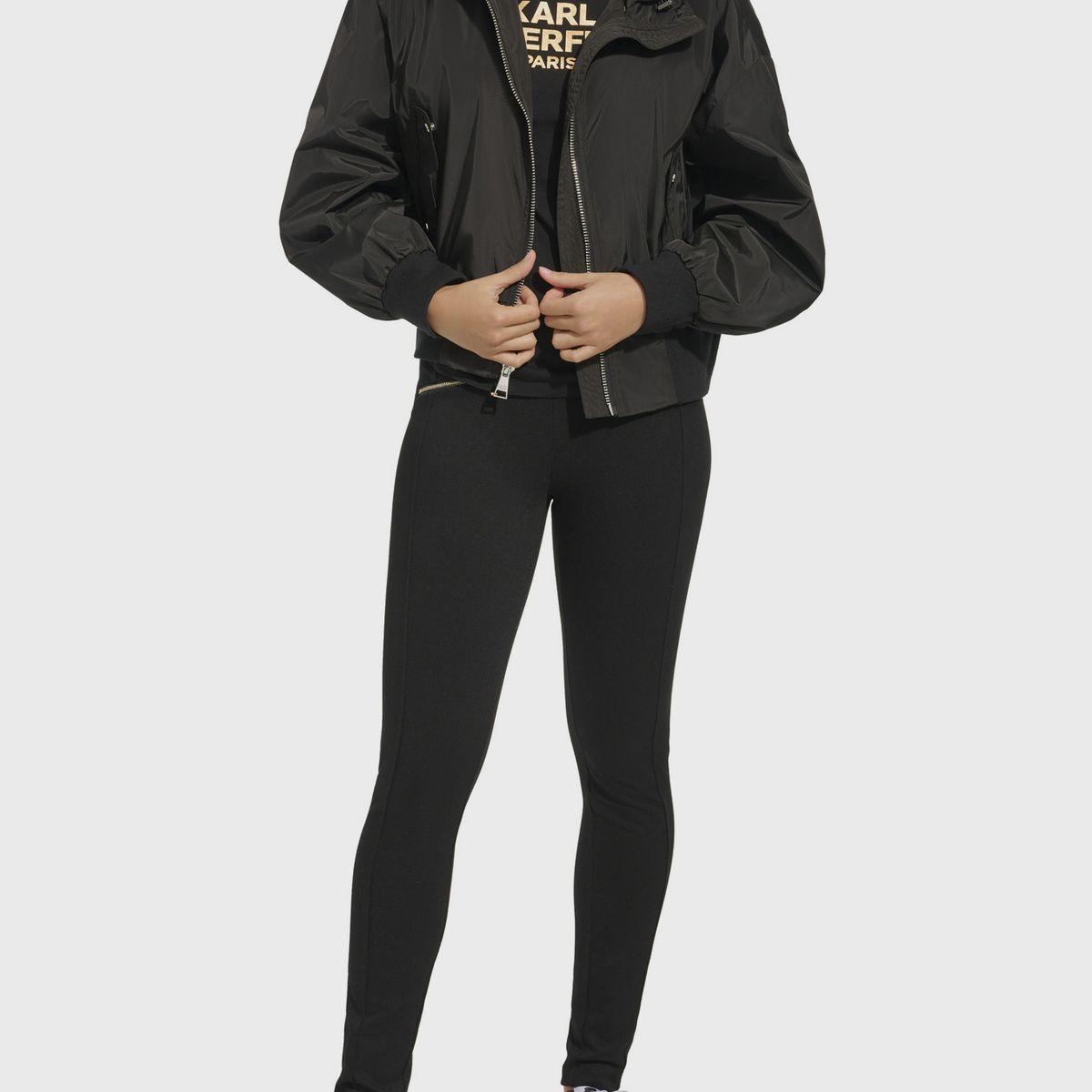 KARL LAGERFELD - Chaqueta bomber y cuello con logo