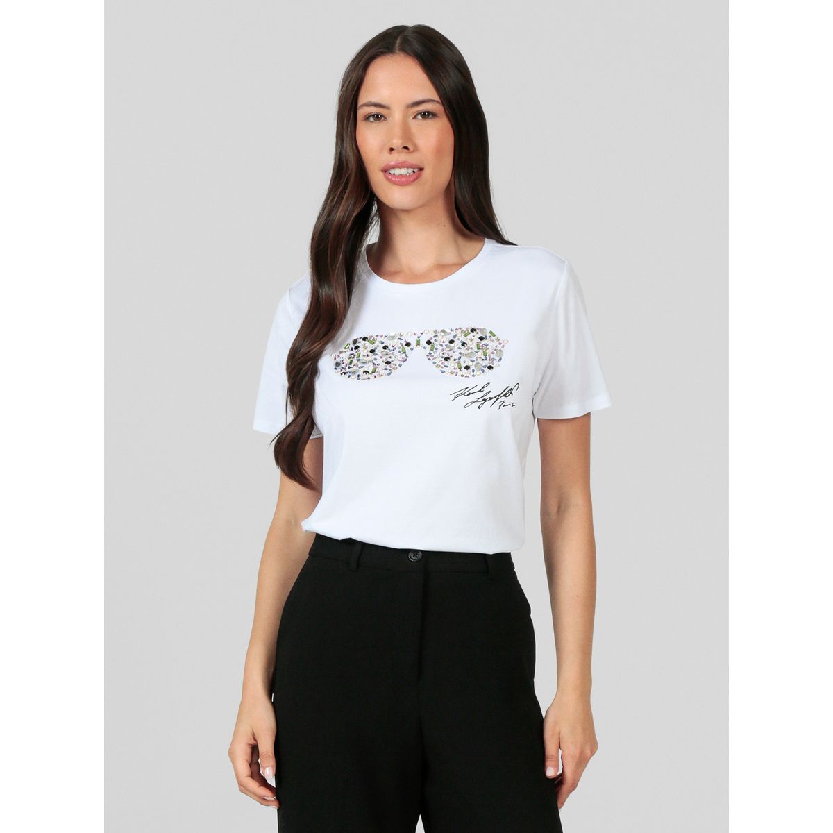 KARL LAGERFELD - Polera con estampado de gafas de sol