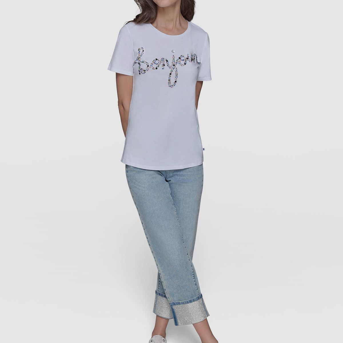 KARL LAGERFELD - Polera con estampado gráfico bonjour