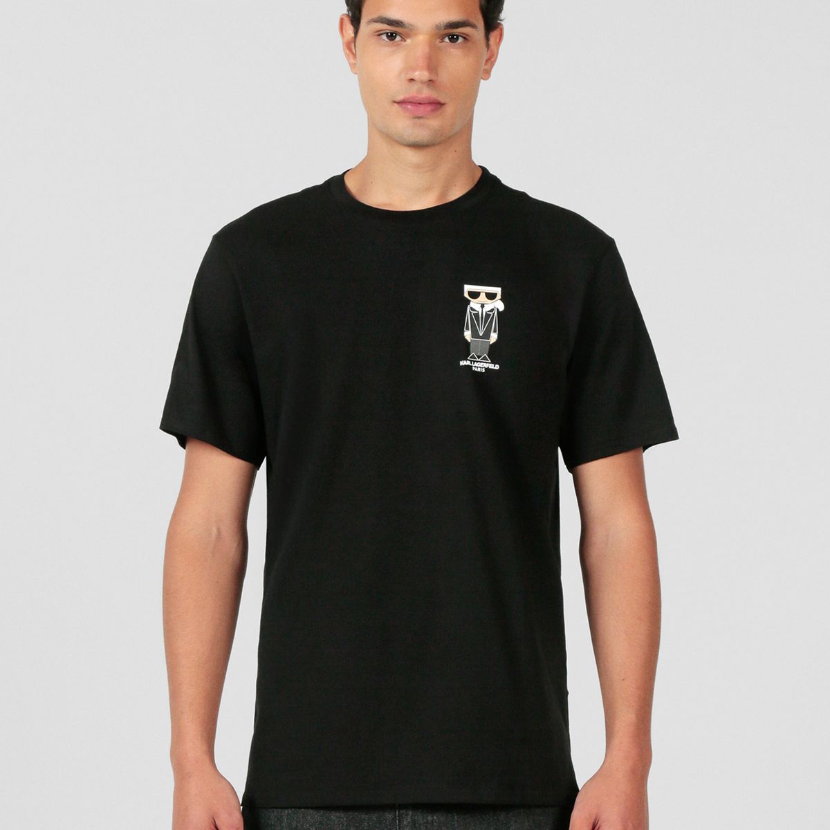 KARL LAGERFELD - Polera con pequeño estampado de Karl