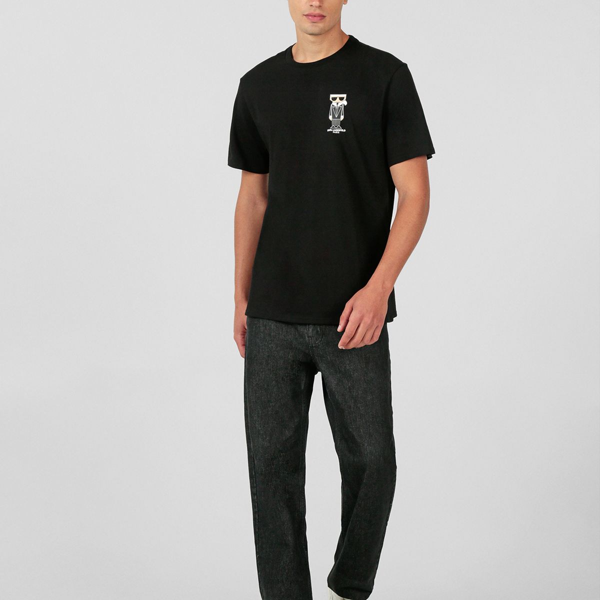 KARL LAGERFELD - Polera con pequeño estampado de Karl