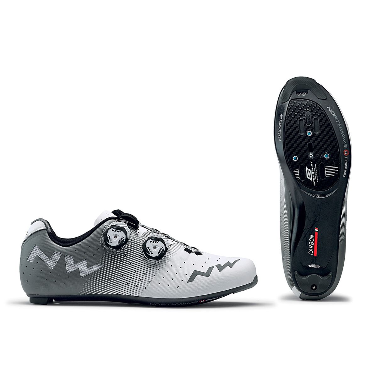 360 - Zapatilla Ciclismo Ruta Northwave® Revolution Silverwhite