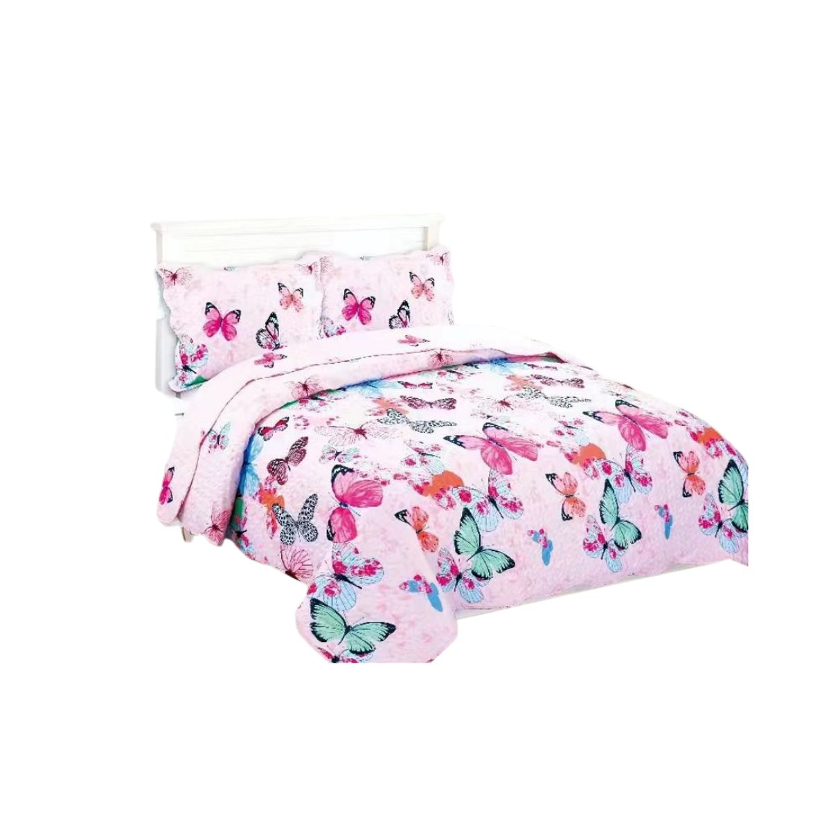 GENERICO - Cubrecama Verano Delgado 1.5 Plazas Quilt Diseño Estampados