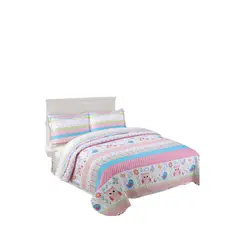 GENERICO - Cubrecama Verano Delgado 1.5 Plazas Quilt Diseño Estampados