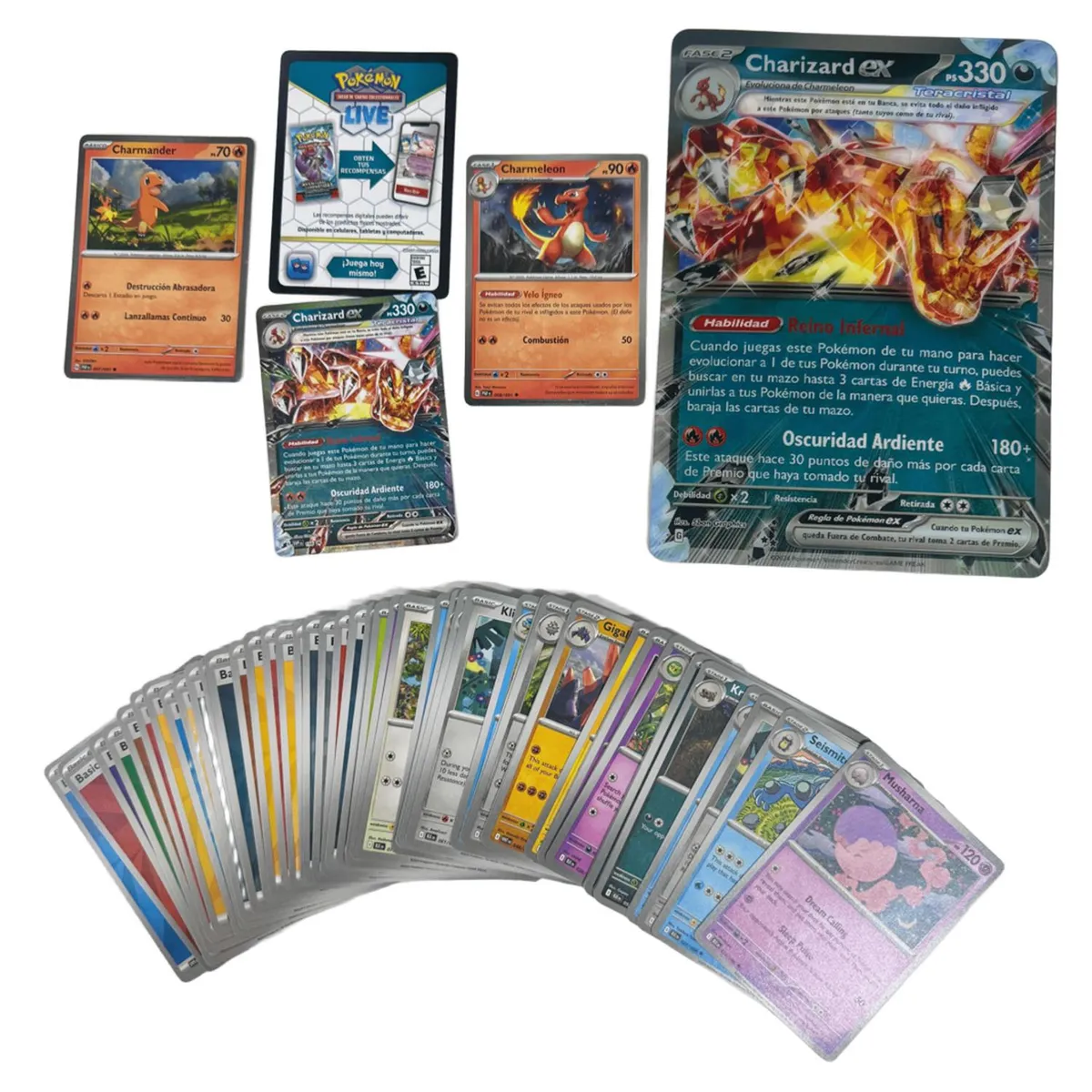 POKEMON - CARTAS POKEMON SET CHARIZARD + 50 CARTAS POKEMON