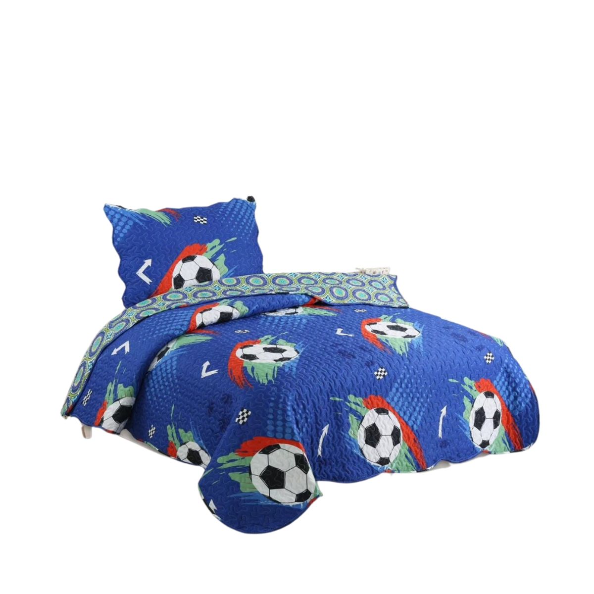 GENERICO - Cubrecama Verano Delgado 1.5 Plazas Quilt Diseño Estampados