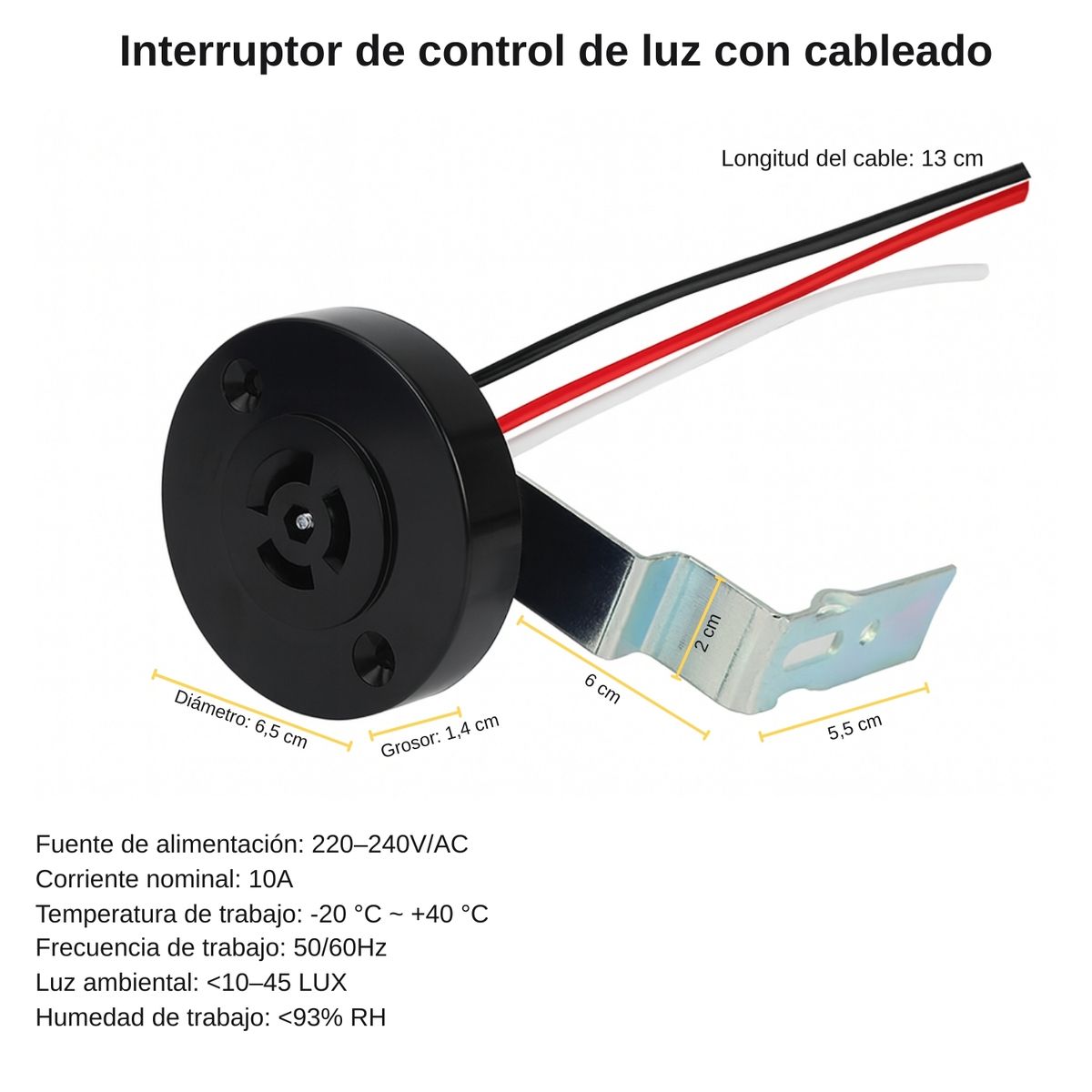 GENERICO - Fotocelda Control De Luminaria Con Base 220v 10a