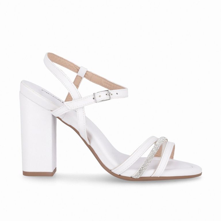 Sandalia Mujer Blanco/Strass Rafa