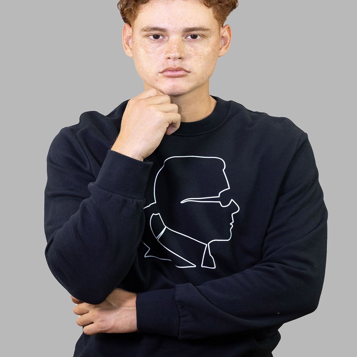 KARL LAGERFELD - Polerón con perfil de KARL