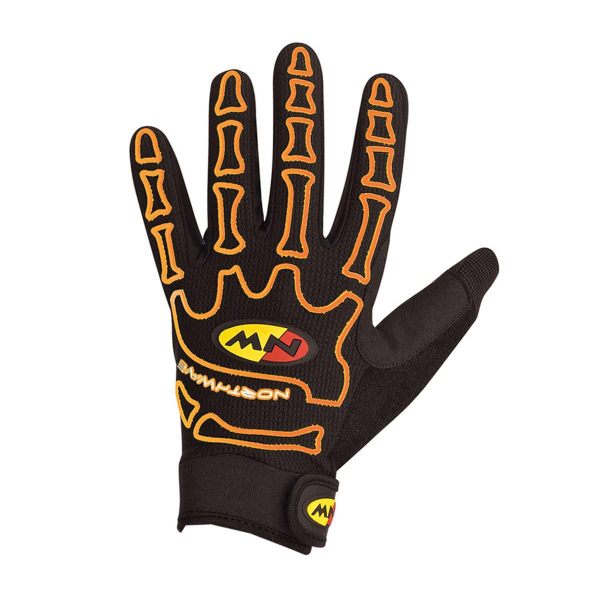 360 - Guantes Ciclismo Northwave® Skeleton Full Blackorange