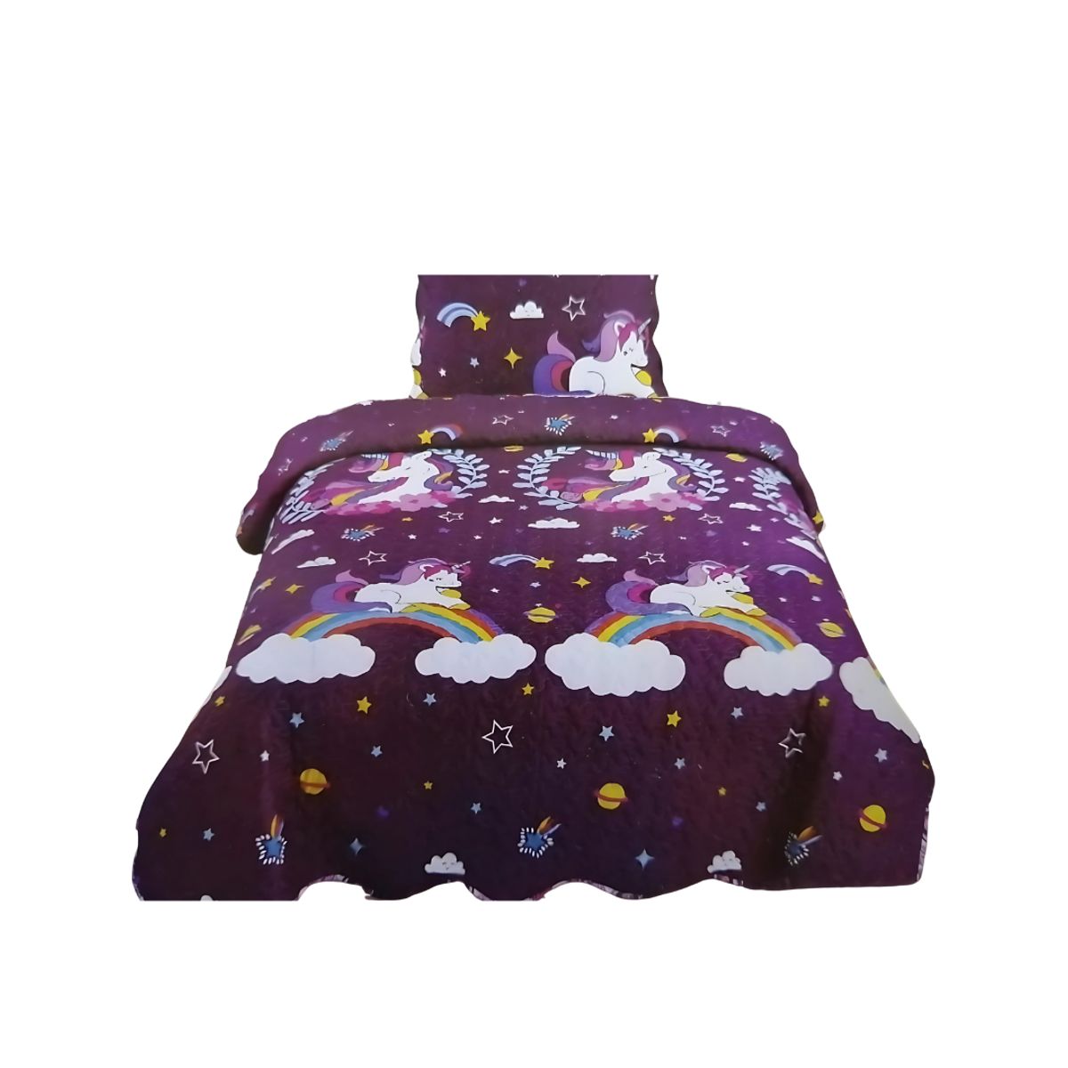 GENERICO - Cubrecama Verano Delgado 1.5 Plazas Quilt Diseño Estampados