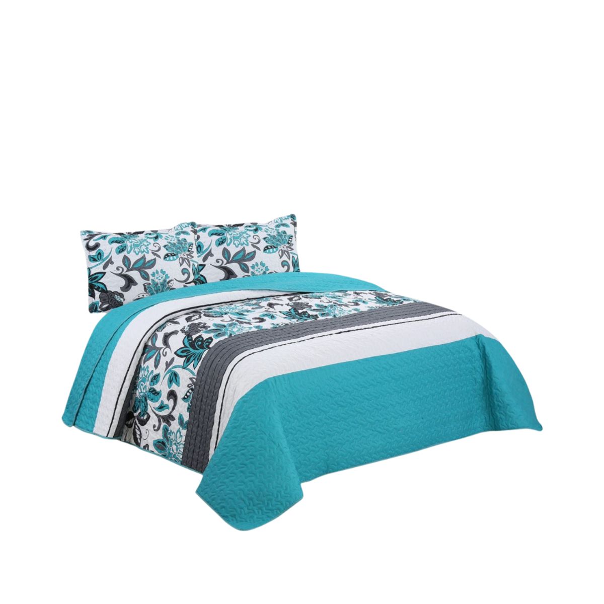 GENERICO - Cubrecama Verano Delgado 1.5 Plazas Quilt Diseño Estampados