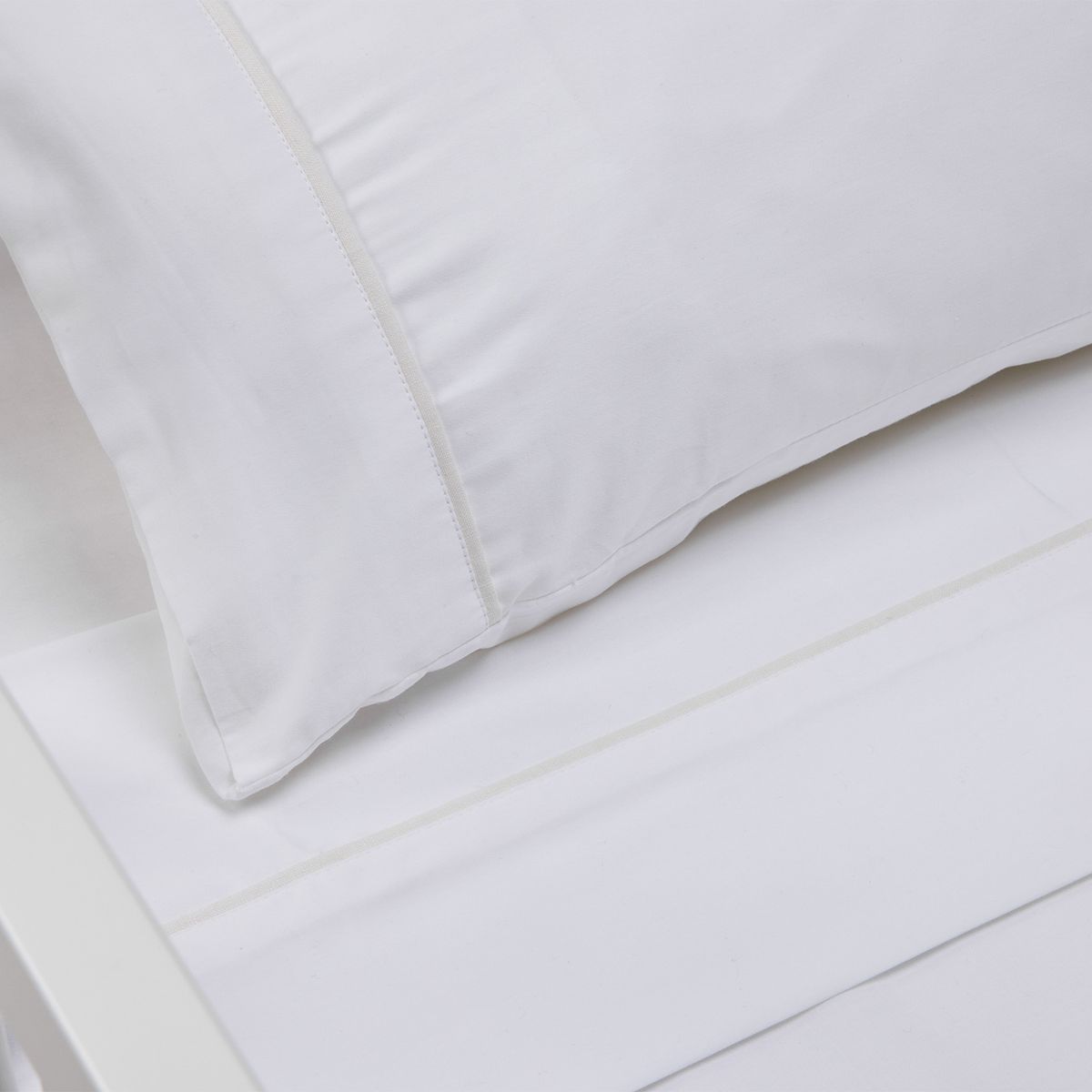 BABYROSEN - Set Sábanas Cuna Algodón Ribete Blanco